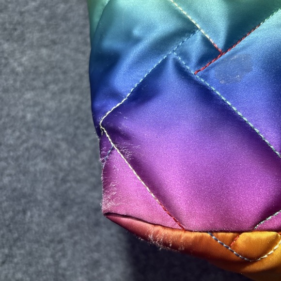 Kurt Geiger New London Nylon Shopper Rainbow Tote Bag Travel Bag - Picture 7 of 12